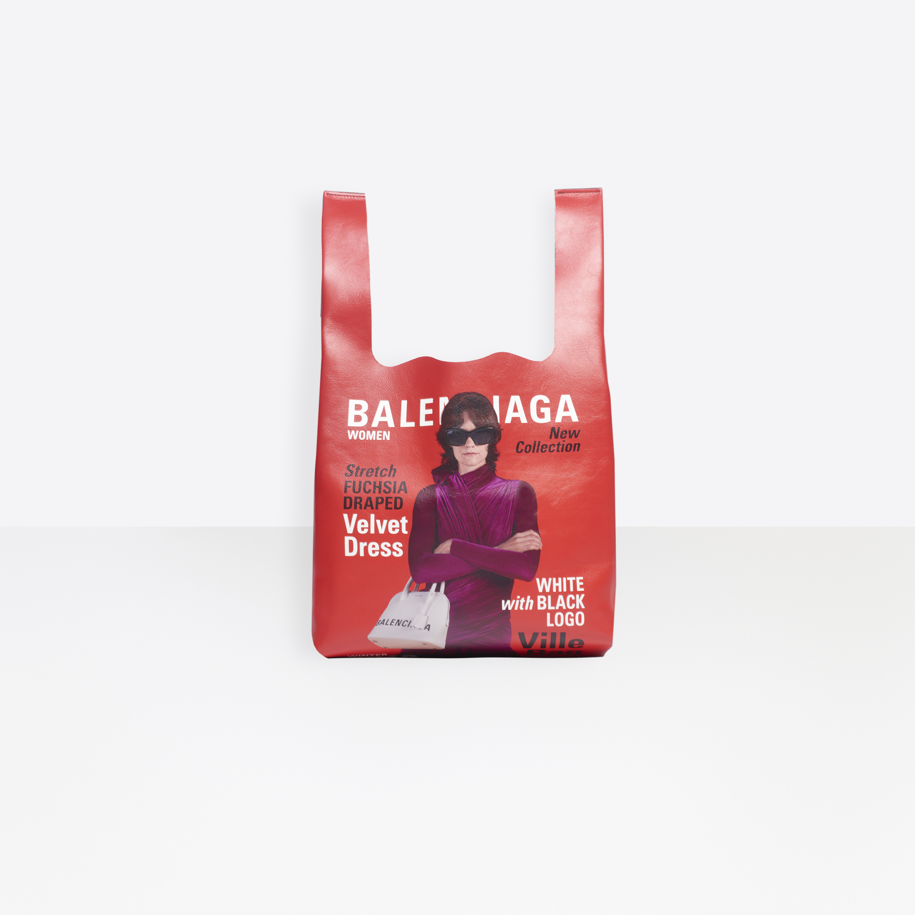 デムナ・ヴァザリアが手がけるバレンシアガの雑誌の表紙風のトートバッグ